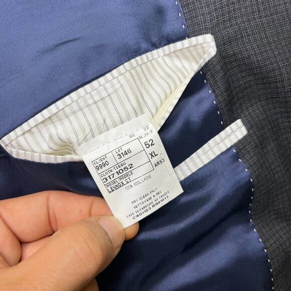 Jack Victor Mens Blue Classic Blazer Sport Coat 2 Button Suit Jacket Size 52 XL - Picture 9 of 15